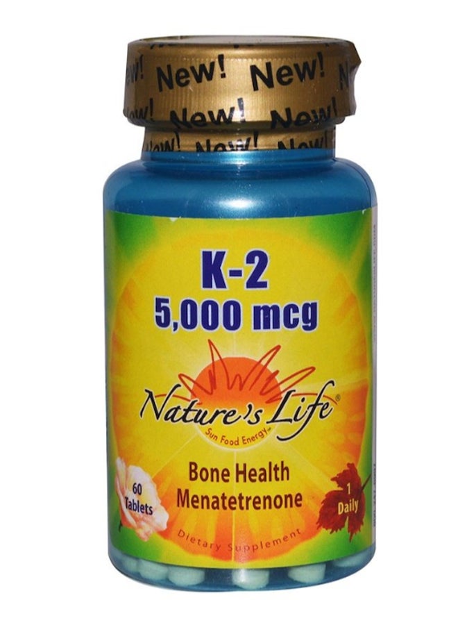 Nature's Life K2 Bone Health Menatetrenone - 60 Tablets  - Image 1