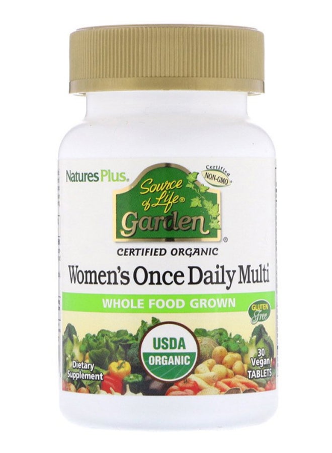 Natures Plus Source of Life Garden Daily Multi Whole Food Grown - 30 Tablets - Image 1