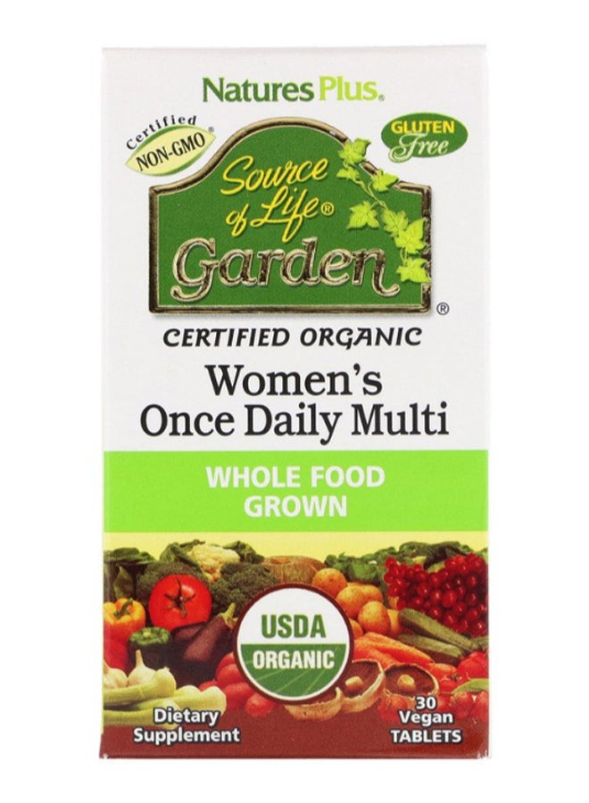 Natures Plus Source of Life Garden Daily Multi Whole Food Grown - 30 Tablets - Image 2
