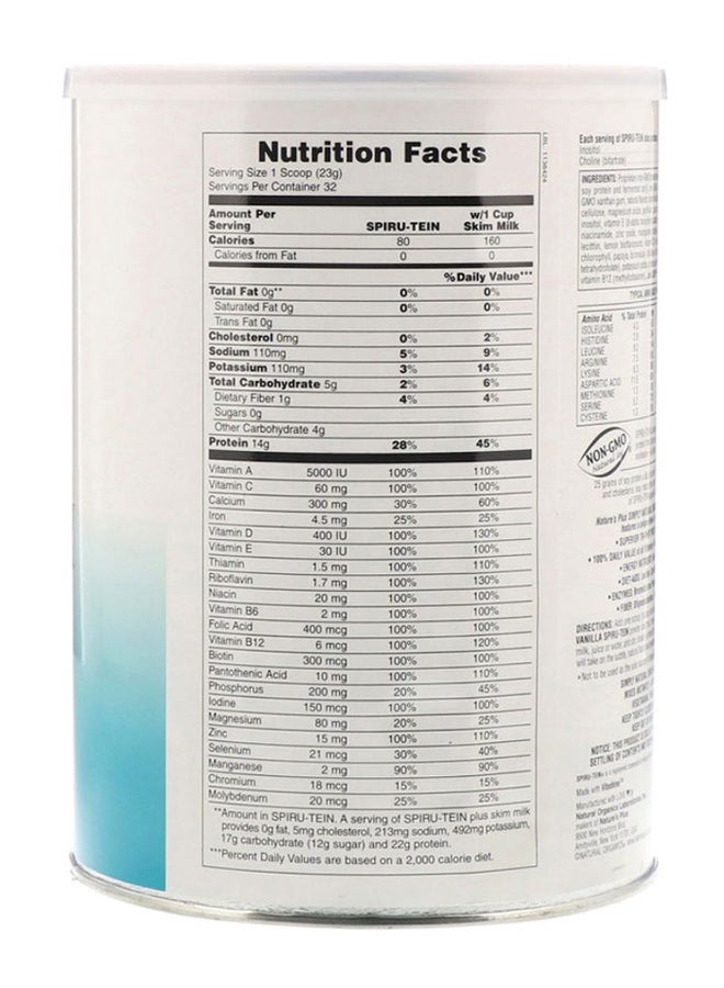 Natures Plus Spiru-Tein Simply Natural Original Vanilla - Image 2