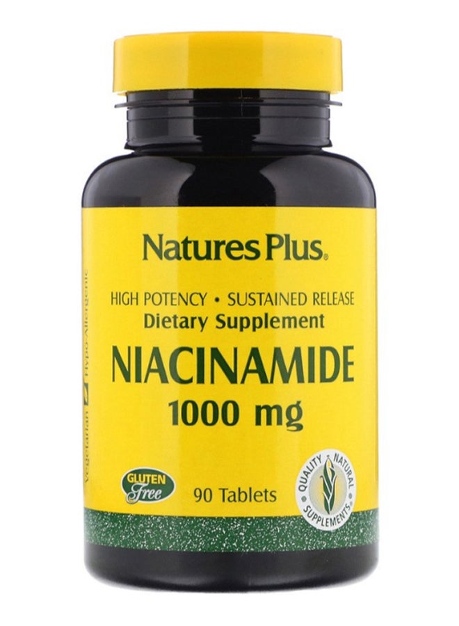 Natures Plus Niacinamide Dietary Supplement - 90 Tablets - Image 1