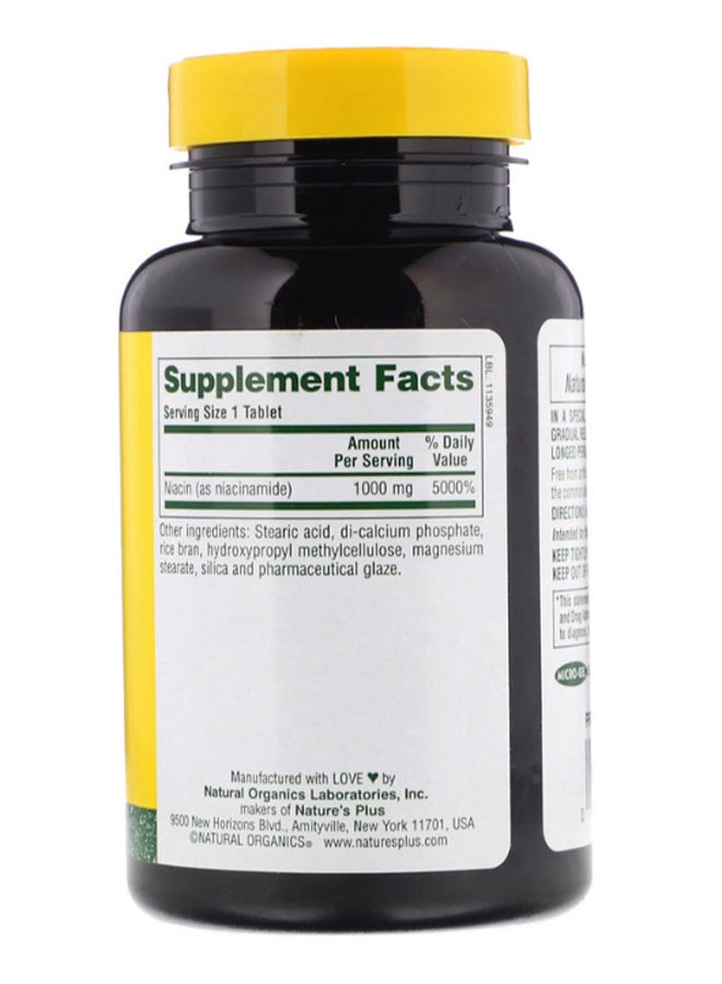 Natures Plus Niacinamide Dietary Supplement - 90 Tablets - Image 2