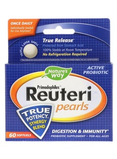 Nature's Way Primadophilus Reuteri Pearls Digestion And Immunity Supplement- 60 Softgels  - Image 1