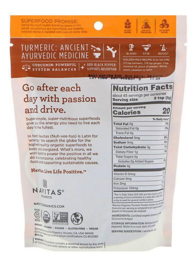 Navitas Organics - Organic Turmeric Powder 8 OZ - Image 1