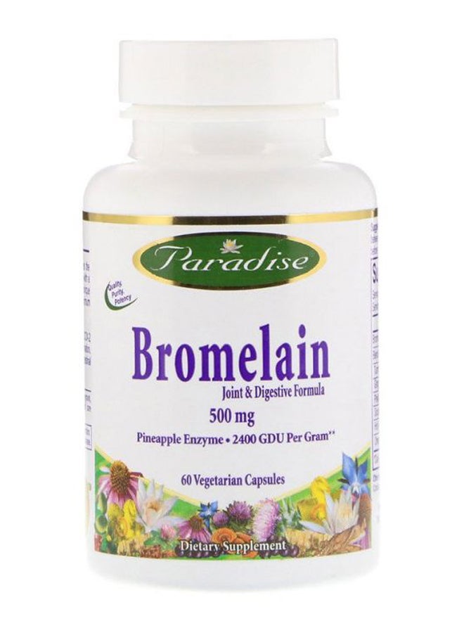 Paradise Herbs Bromelain Dietary Supplement - 60 Capsules - Image 1