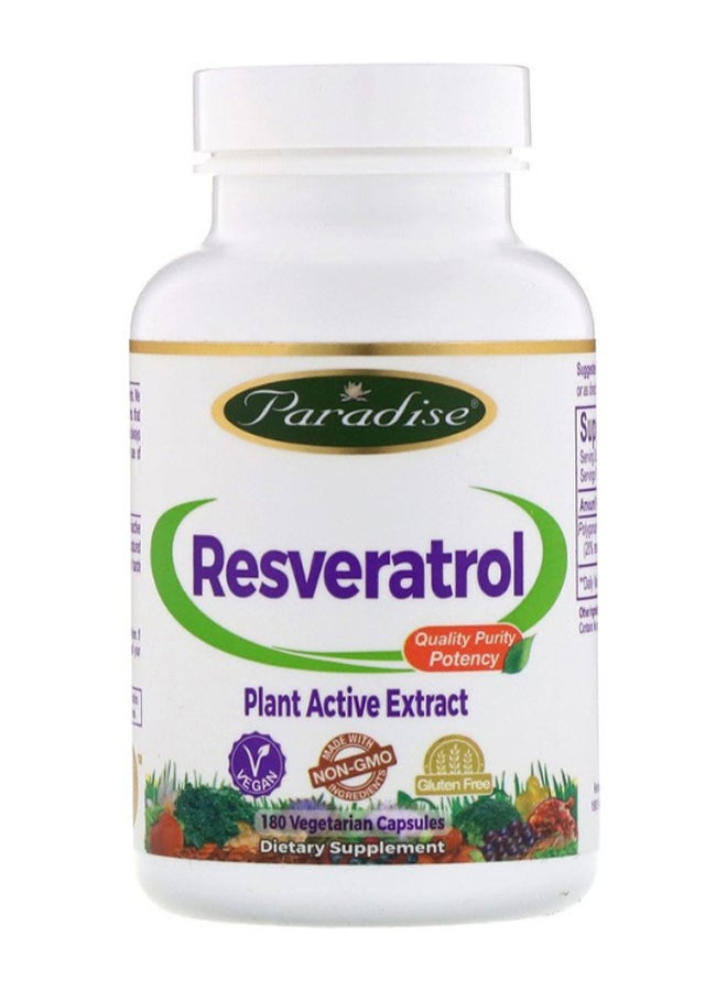 بارادايس هيربس Resveratrol - 180 Vegetarian Capsules - Image 1