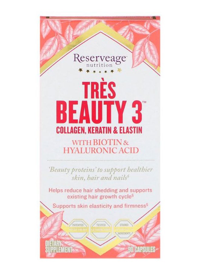 ReserveAge Nutrition - Tres Beauty 3 Supplement - 90 Capsules - Image 1