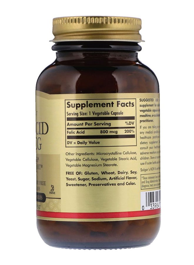 Solgar Folate Heart Health Prenatal Support -250 Capsule - Image 2