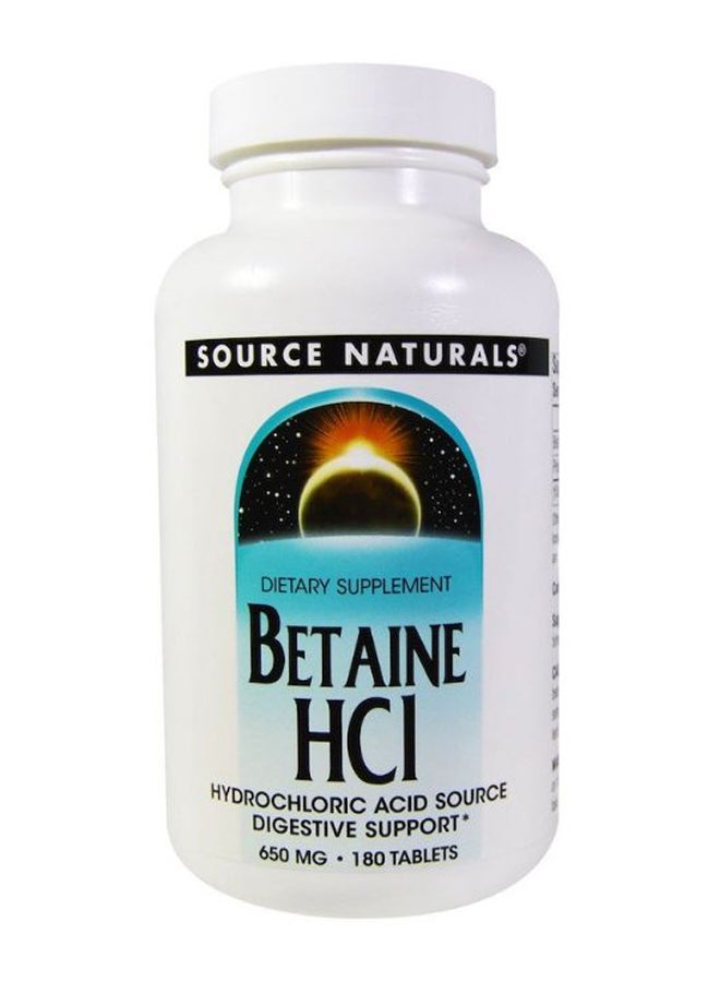 Source Naturals Betaine HCL Digestive Support - 180 Tablets  - Image 1