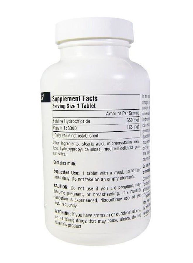 Source Naturals Betaine HCL Digestive Support - 180 Tablets  - Image 2