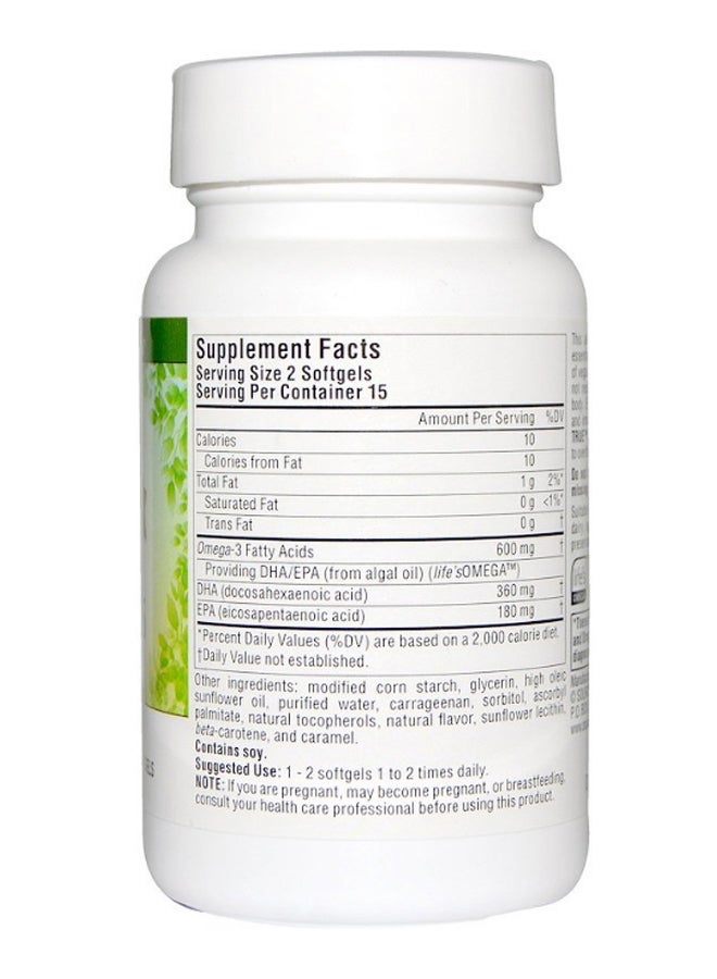 سورس ناتشورالز مكمل غذائي بالأوميجا 3 النباتي - 30 كبسولة هلامية - Image 2