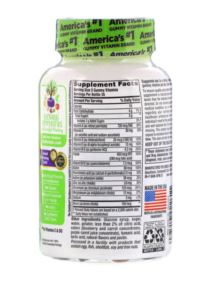 Vitafusion Natural Berry Flavours Men's Complete Multivitamin - 70 Gummies - Image 2