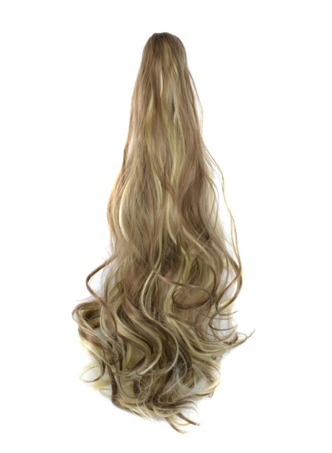 Ponytail Wavy Natural Curly Long Hair Wig Multicolour 22inch