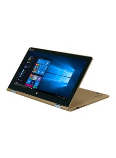 ZedNote 2-In-1 Convertible Laptop With 14-Inch Display, Baytrail Processor/Windows 10/2GB RAM/64GB SSD/Intel HD Graphics English/Arabic Keyboard Gold
