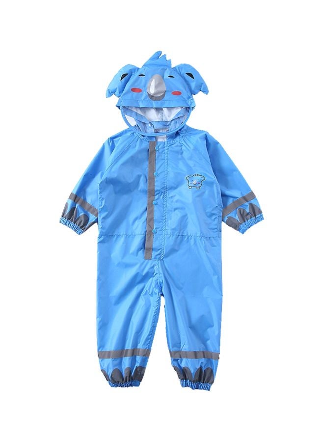 Generic Cartoon Designed Breathable Raincoat Blue/Grey/Red  - Image 1