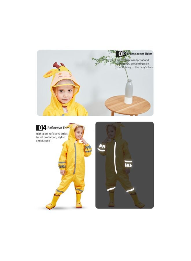 Cartoon Designed Waterproof Raincoat Yellow/Grey/Brown - v1586617654/N36560171A_5