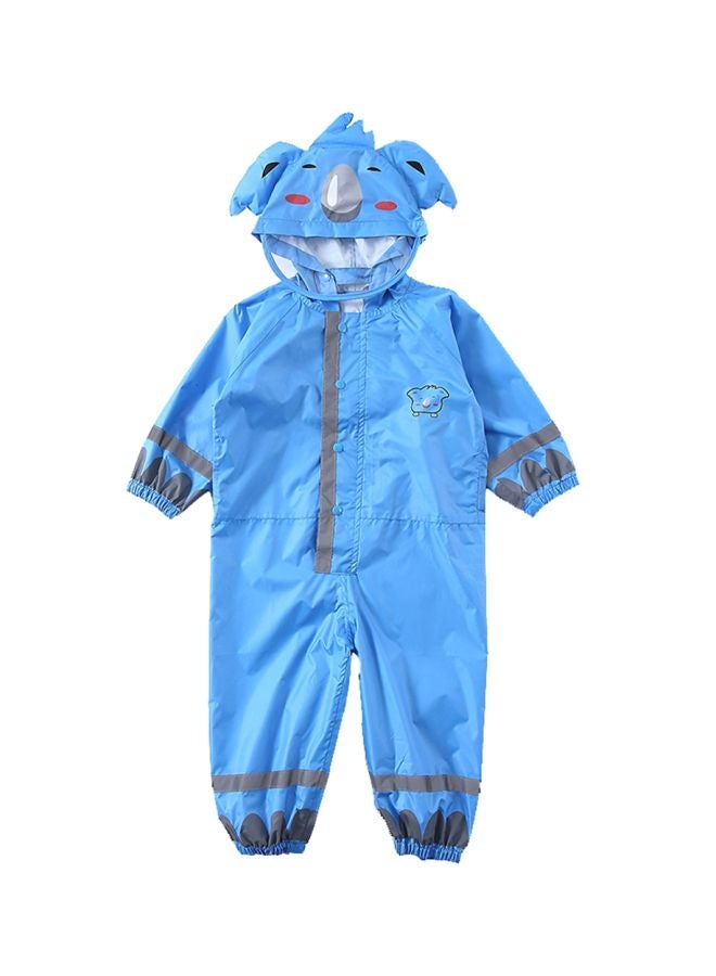Generic Cartoon Designed Breathable Raincoat Blue/Grey/Red  - Image 2