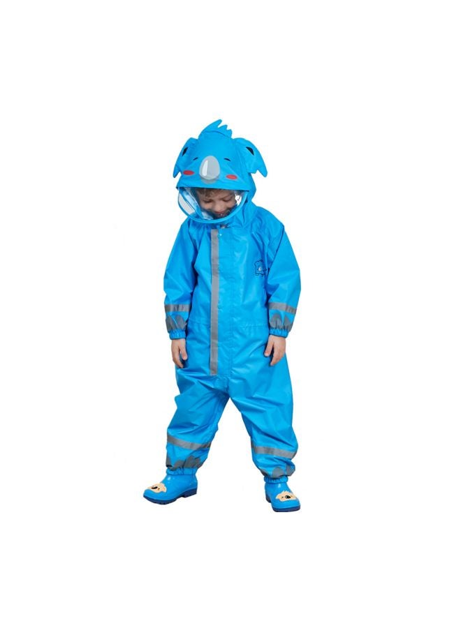 Generic Cartoon Designed Breathable Raincoat Blue/Grey/Red  - Image 5