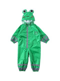 Generic Cartoon Designed Breathable Raincoat Green/Black/Grey  - Image 3