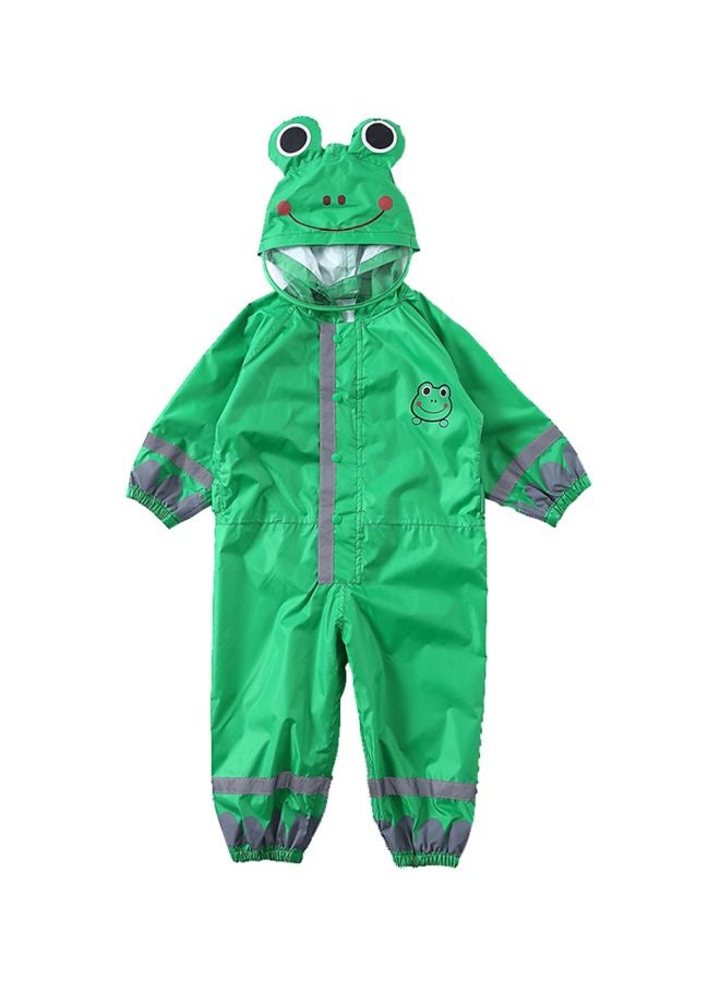 Generic Cartoon Designed Breathable Raincoat Green/Black/Grey  - Image 2