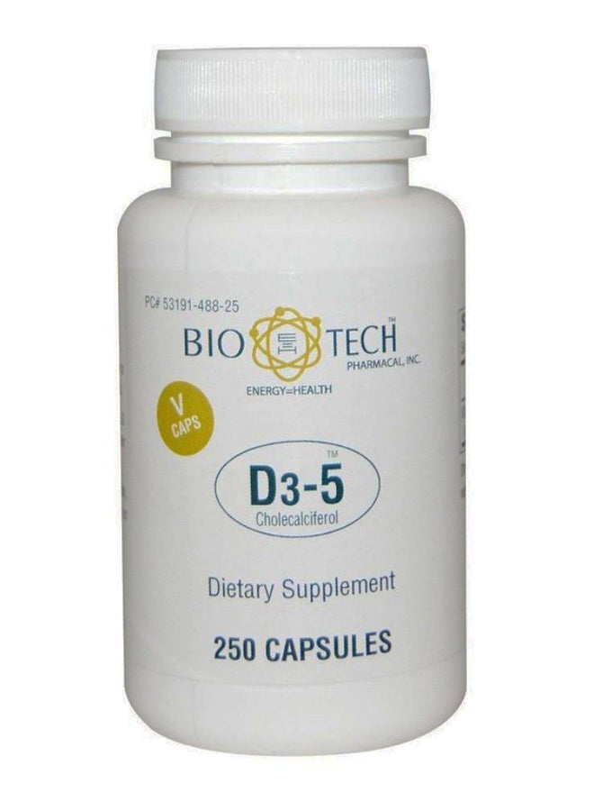 BioTech D3-5 Cholecalciferol - 250 Capsule  - Image 1