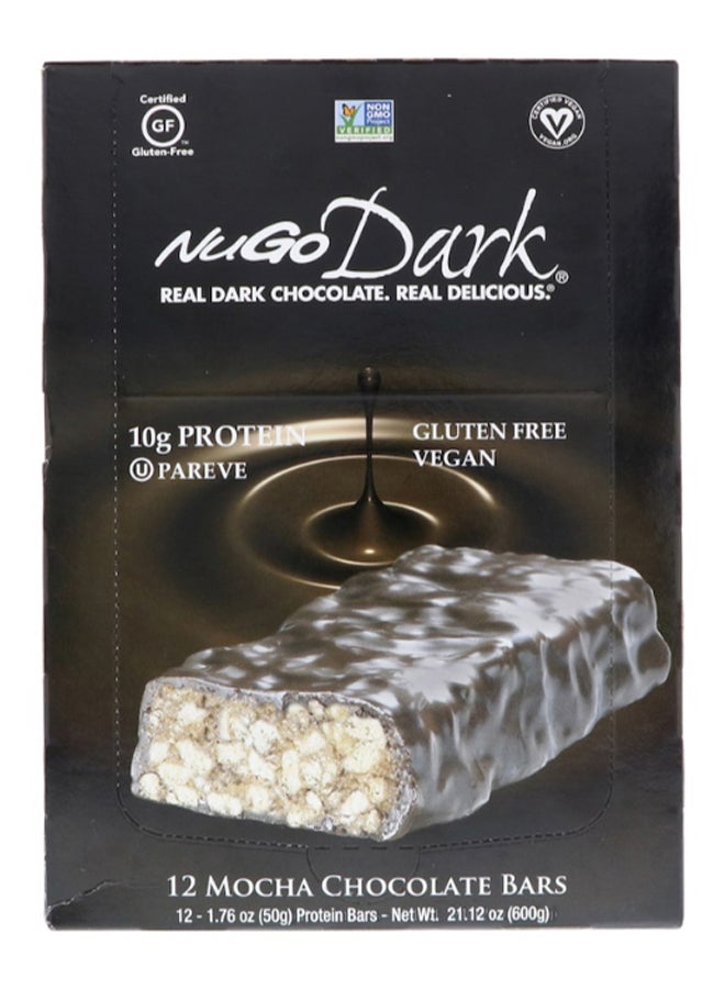NuGo Pack Of 12 Dark Mocha Chocolate Protein Bar - Image 2