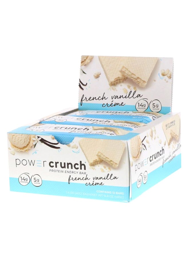 BNRG Pack Of 12 French Vanilla Creme Power Crunch Protein Energy Bar - Image 1
