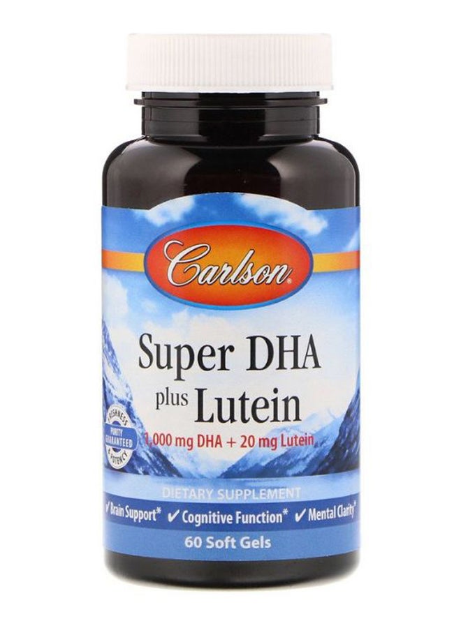 Carlson Labs Super DHA Plus Lutein Dietary Supplement - 60 Softgels  - Image 1