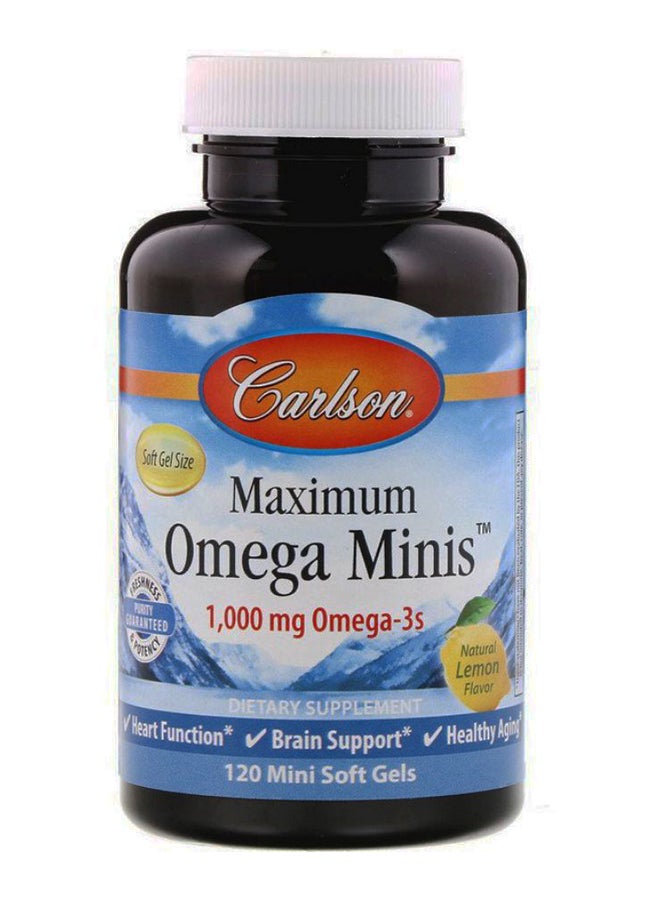 كارلسون لابس مكمل غذائي أوميجا 3 - عبوة مكونة من 120 كبسولة هلامية صغيرة - Image 1