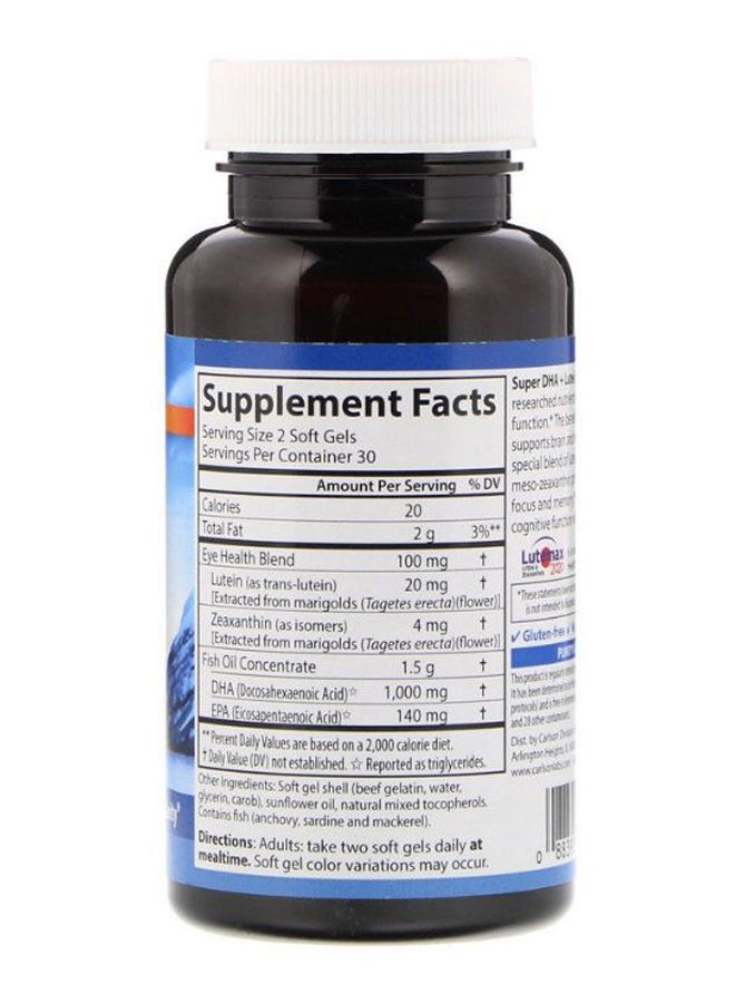 Carlson Labs Super DHA Plus Lutein Dietary Supplement - 60 Softgels  - Image 2