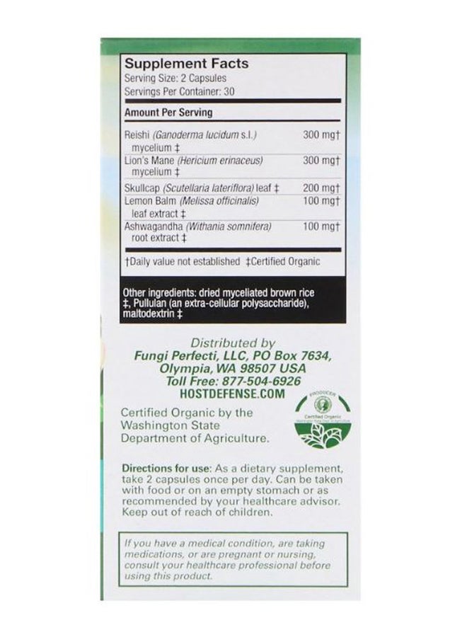 Fungi Perfecti - Stress Decompress Dietary Supplement - 60 Capsules - Image 1