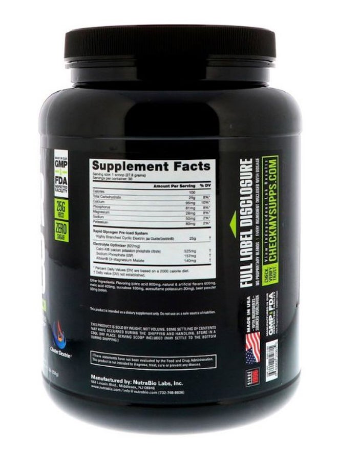 NutraBio Labs Super Carb Raspberry Lemonade Flavour Powder  - Image 2
