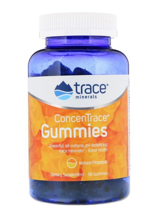 Trace Minerals Research Concen Trace Natural Pineapple Dietary Supplement - 90 Gummies  - Image 1