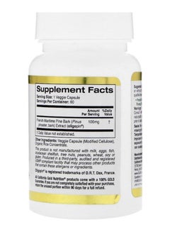 California Gold Nutrition French Maritime Pine Bark Extract Oligopin - 60 Capsules  - Image 2