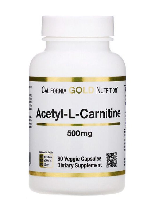 California Gold Nutrition - Acetyl-L-Carnitine- 60 Veggie Capsules - Image 1