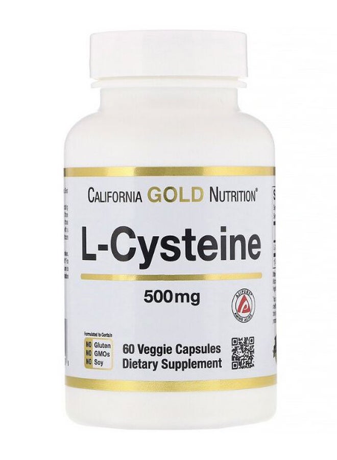 California Gold Nutrition - L-Cysteine 500mg - 60 Veggie Capsules - Image 1