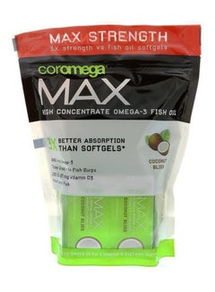 Coromega Max High Concentrate Omega-3 Fish Oil - 60 Squeeze Shots  - Image 1
