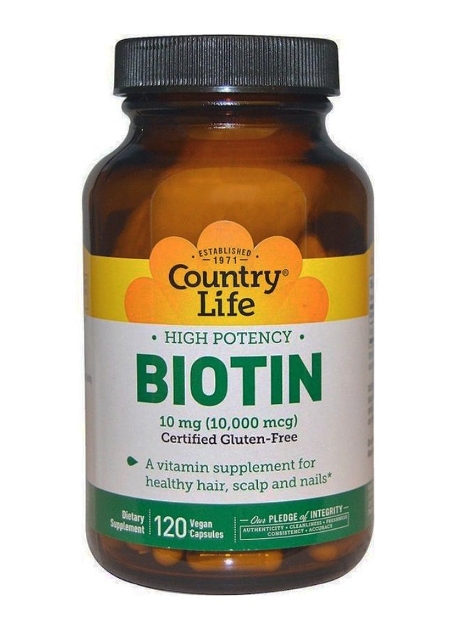 Country Life Biotin High Potency - 120 Capsule - Image 1
