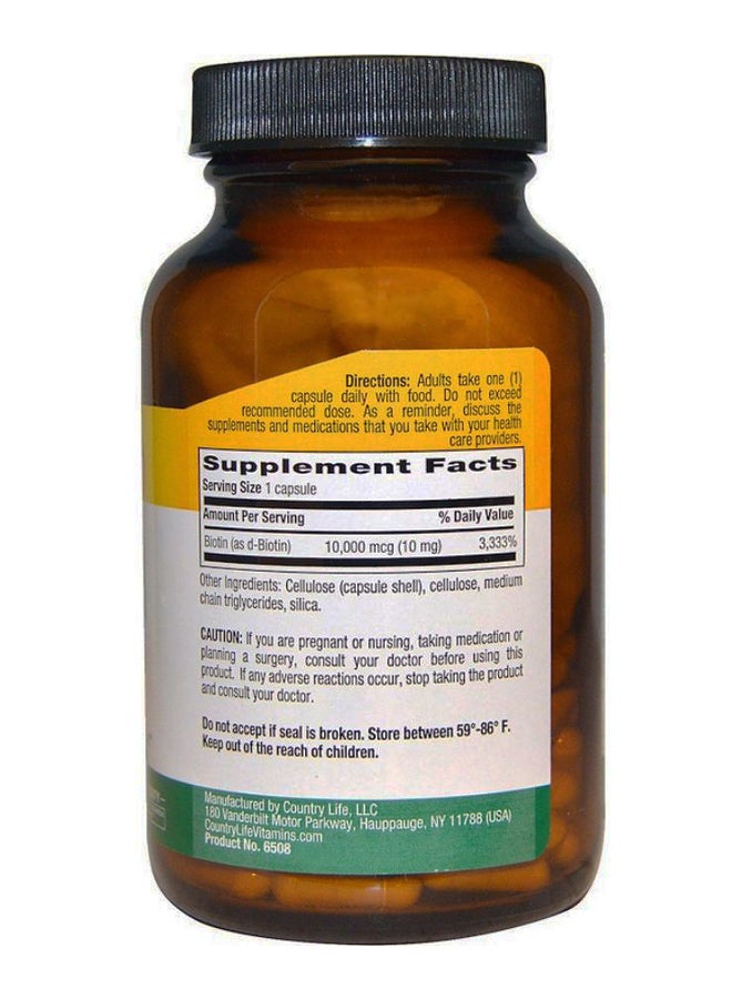 Country Life Biotin High Potency - 120 Capsule - Image 2