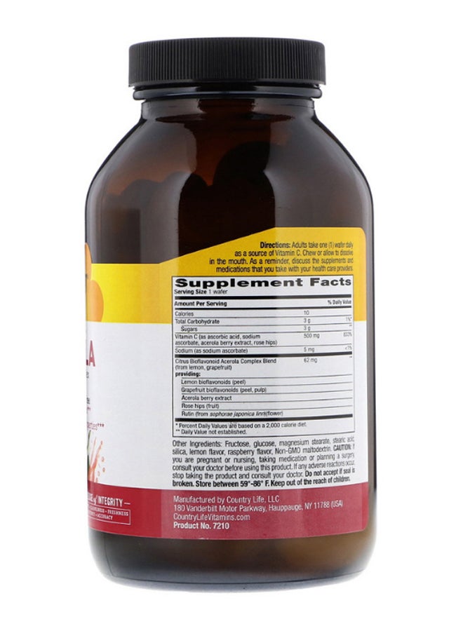 Country Life Acerola Vitamin C Berry Cold Support - 90 Wafers Chewable - Image 2