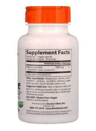 comprar acetyl l carnitine brasil Acetil L-Carnitina, 500 mg, 60 Cpsulas Veganas
