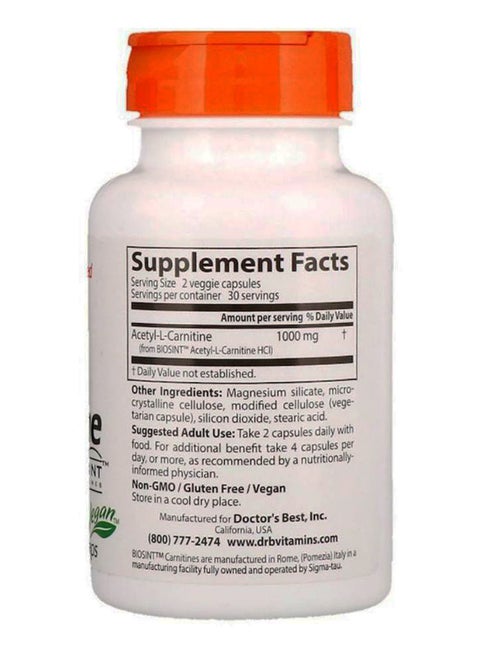 biosint acetyl-l-carnitine Doctor's BEST Acetyl-L-Carnitine With Biosint Carnitines - 60 Veggie Caps |  Best Price KSA