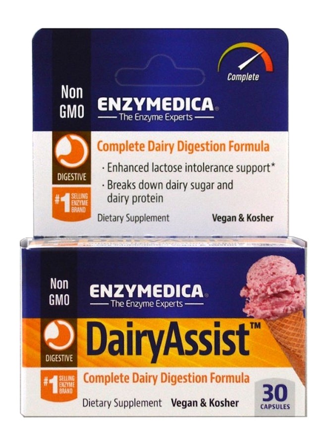 ENZYMEDICA - Dairy Assist Supplement - 30 Capsules - Image 1