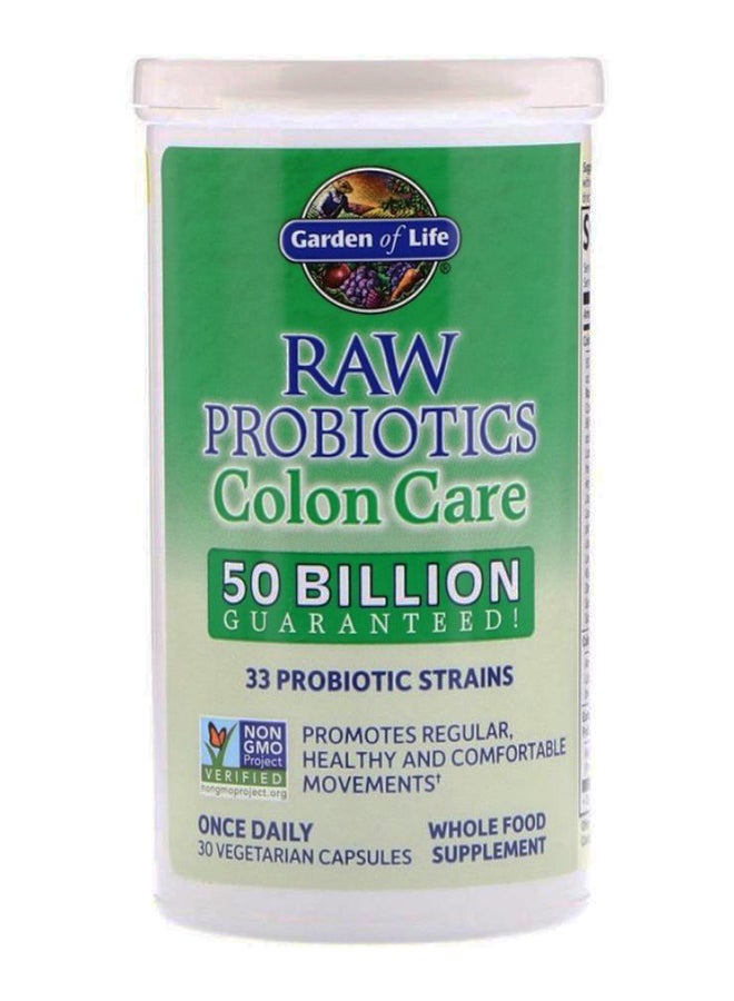 Garden of Life - Raw Probiotics Colon Care - 30 Capsules - Image 1