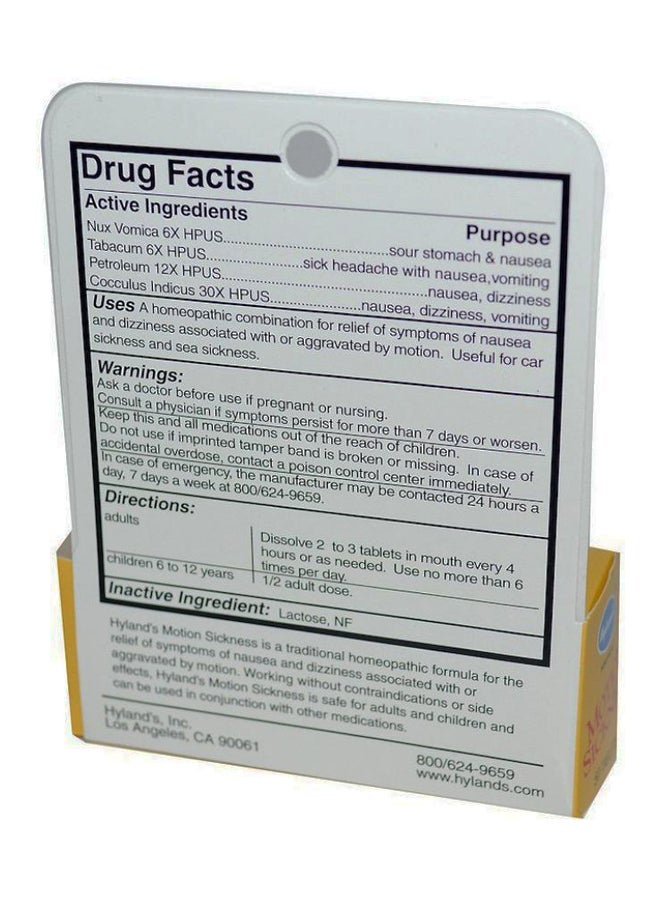 Motion Sickness - 50 Tablets