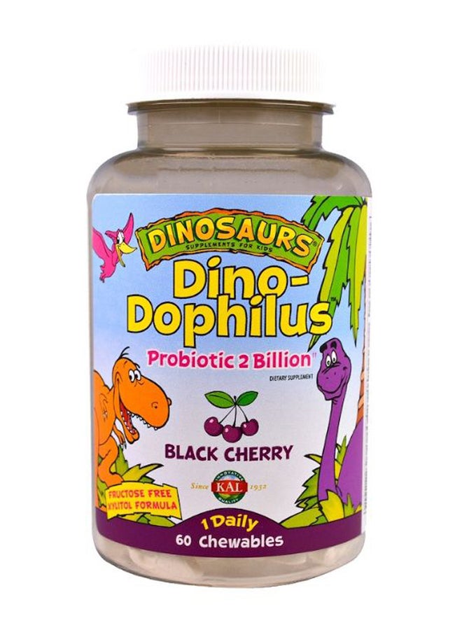 KAL Black Cherry Dino-Dophilus Probiotic 2 Billion - 60 Chewables - Image 1