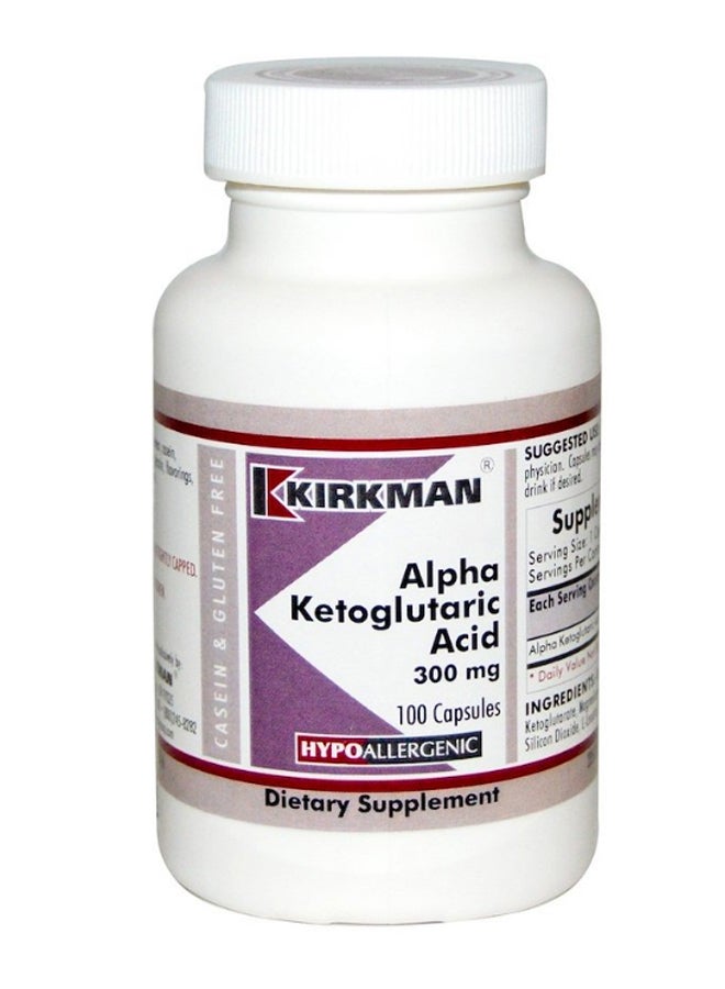 معامل كيركمان Alpha Ketoglutaric Acid - 100 Capsules - Image 1