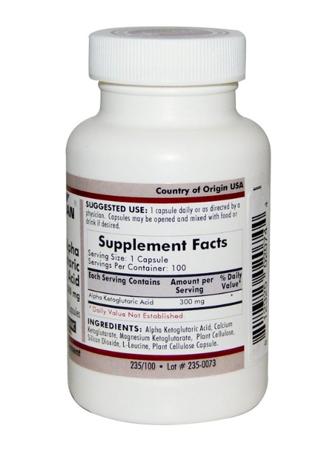 معامل كيركمان Alpha Ketoglutaric Acid - 100 Capsules - Image 2