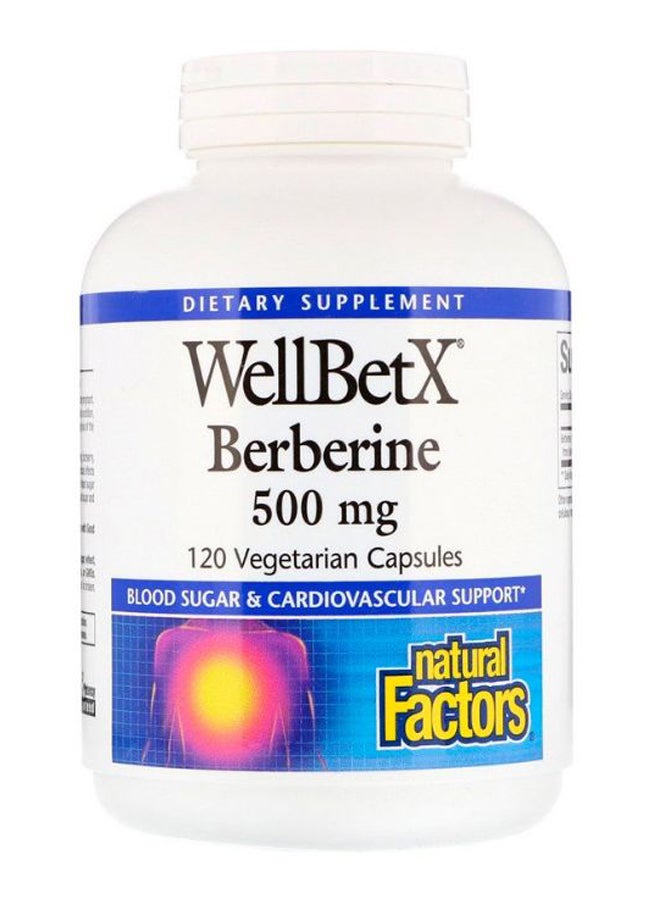 natural Factors WellBetX Berberine Dietary Supplement - 120 Capsules  - Image 1