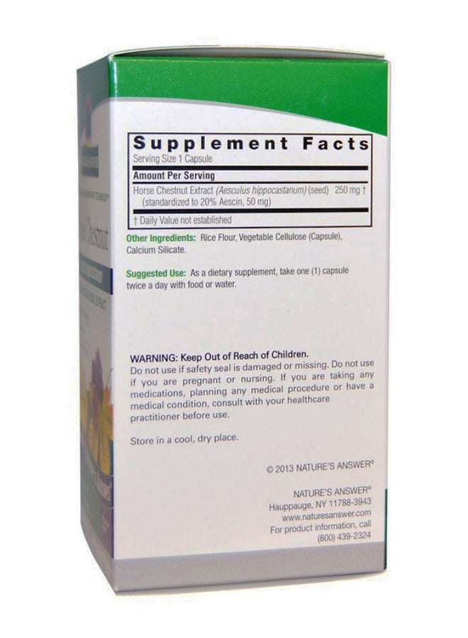NATURE'S ANSWER Aesculus Hippocastanum Horse Chestnut - 90 Vegetarian Capsules  - Image 2